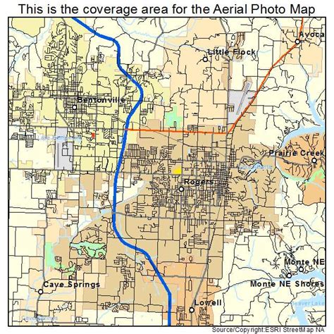 Aerial Photography Map of Rogers, AR Arkansas