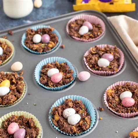 Easy Easter Chocolate Cornflake Nests - Effortless Foodie