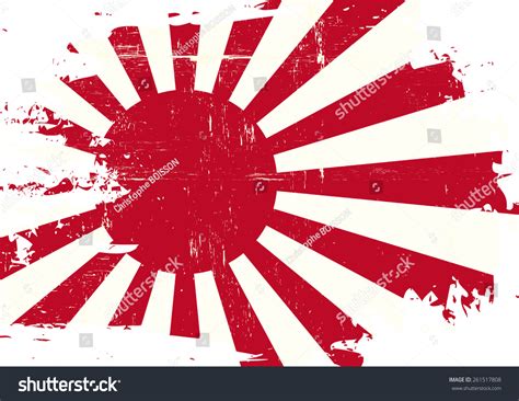 Scratched Japan War Flag Flag Japan Stock Vector (Royalty Free) 261517808 | Shutterstock