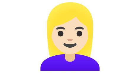 👱🏻‍♀️ Woman: Light Skin Tone, Blond Hair Emoji in 100+ languages