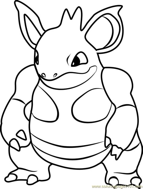 Nidoqueen Pokemon GO Coloring Page for Kids - Free Pokemon GO Printable Coloring Pages Online ...