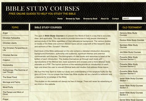 Bible Study Courses - For All Things Bible