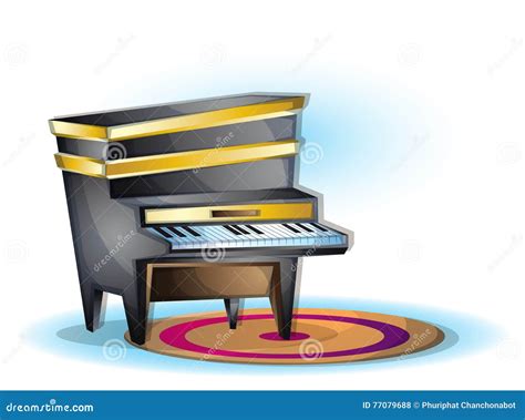 Cartoon Vector Illustration Interior Music Room with Separated Layers Stock Vector ...