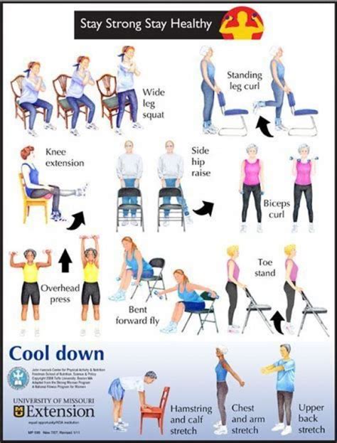 Image result for printable Chair Exercises For Seniors #Mobilityexercises in 2020 | Senior ...