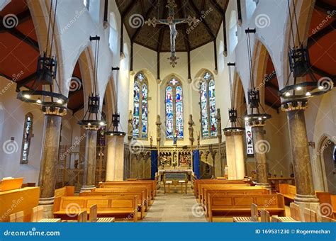 The Catholic Cathedral Plymouth England. Interior Views. Editorial ...