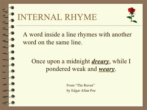 Internal Rhyme | Writing poetry, Rhymes, Words