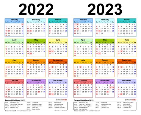 Awasome 2023 Calendar 2022 – Calendar With Holidays Printable 2023