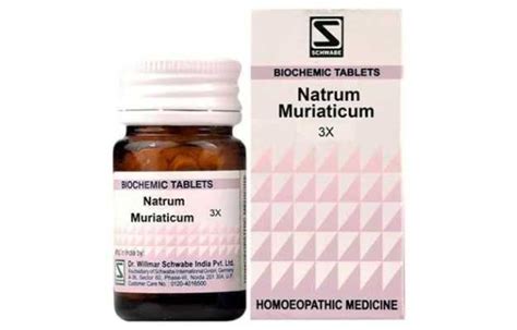 Schwabe Natrum muriaticum Biochemic Tablet 3X 20g: Uses, Price, Dosage ...