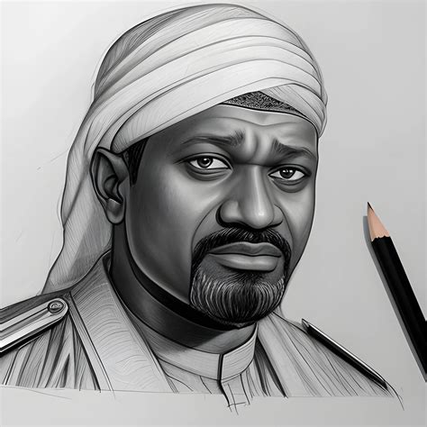 Abdul Gaffar,amin slogan, white baground, Pencil Sketch - Arthub.ai