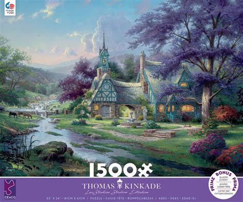 Clocktower Cottage Puzzle (Thomas Kinkade) 1500 Pieces | Ceaco