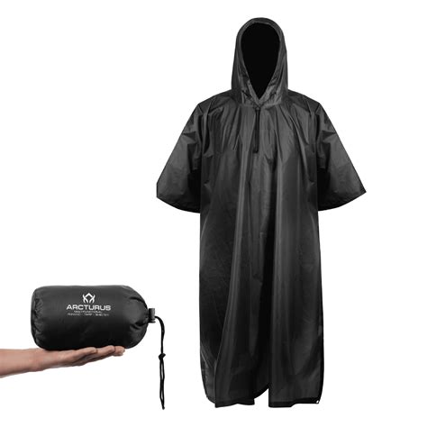 Arcturus Lightweight Reusable Rain Poncho for Adults, 6 Colors, Wet Weather Gear for Hiking ...