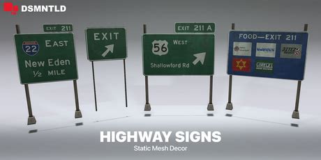 Second Life Marketplace - DSMNTLD // Highway Signs