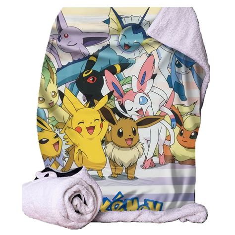 Buy Your Pokémon Eevee Evolutions Blanket (Free Shipping) - Merchoid UK