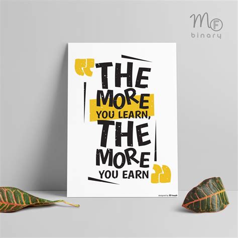 Jual Poster Motivasi The More You Learn ... | Qts-08 | Poster Motivasi ...