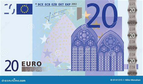 20-Euro-Banknote. vektor abbildung. Illustration von europäisch - 8141315