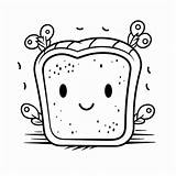 Toast Coloring Pages Pictures  Freepik sketch template