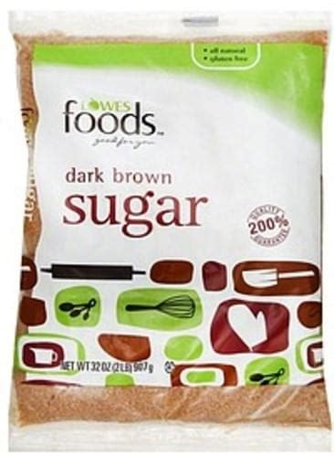 Lowes Foods Dark Brown Sugar - 32 oz, Nutrition Information | Innit