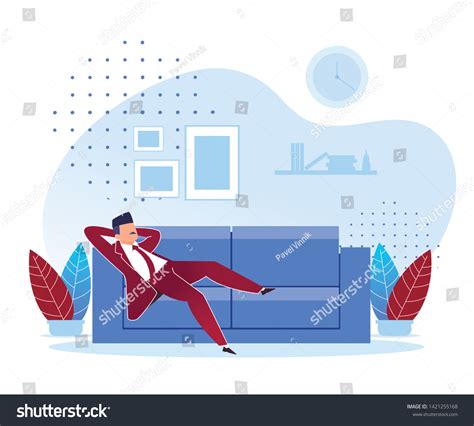 Flat Procrastination Wrong Priorities Cartoon Employee Stock Vector ...