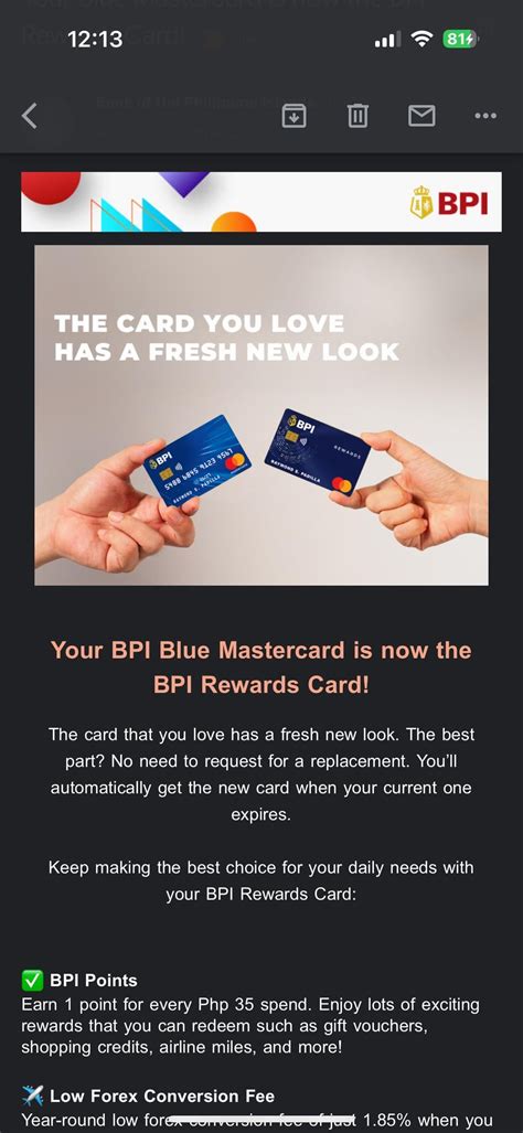 New BPI Rewards Card : r/PHCreditCards