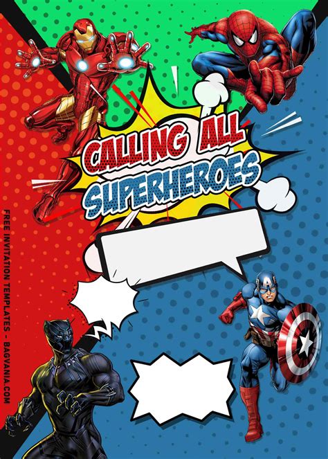 Avengers Birthday Card Template – Cardtemplate.my.id