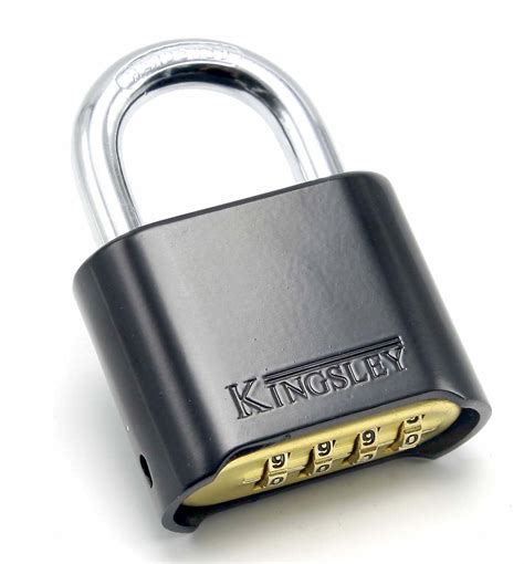 Kingsley Resettable Combination Padlock, Gym Lock, Locker Lock, Gate Lock, Indoor Outdoor ...