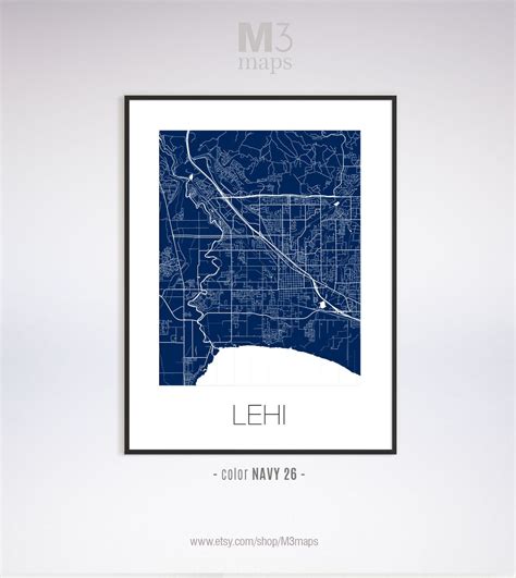 Lehi Utah Lehi UT Map Lehi Map Lehi Print Lehi Poster | Etsy