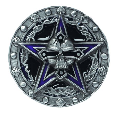 Buy Pentagram Skull Pagan Belt Buckle | BuckleMyBelt.com – Buckle My Belt