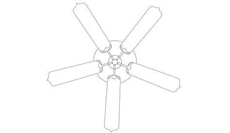 Creative ceiling fan elevation block cad drawing details dwg file - Cadbull