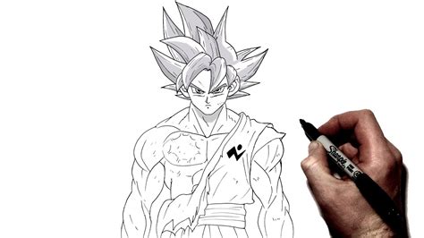 How To Draw Goku MUI (Ripped Gi) | Step By Step | Dragon Ball - YouTube