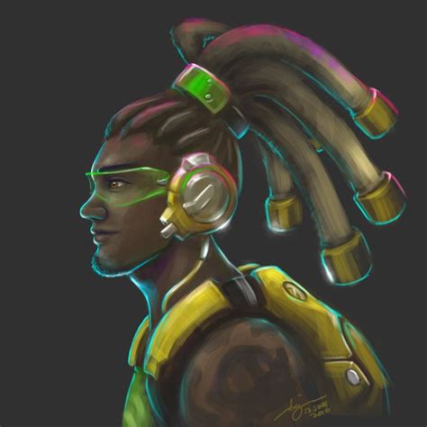 a drawing of a person with headphones and dreadlocks in their hair ...