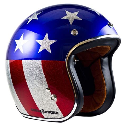 American Flag Helmet | Custom Painted | Helmet, Bobber helmets, Vintage helmet