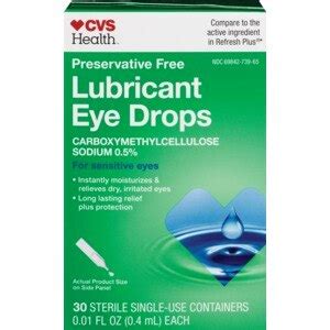 CVS Health Lubricant Eye Drops Sensitive Solution, 30CT - CVS Pharmacy