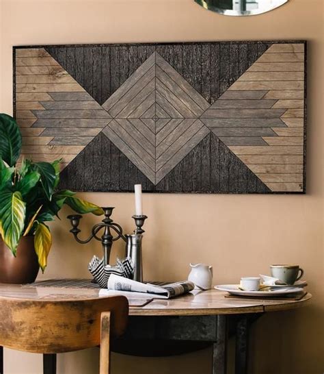 wood wall art abstract- wood wall art rectangle | Reclaimed wood wall decor, Wood panel walls ...