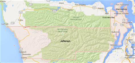 Jefferson County Washington color map