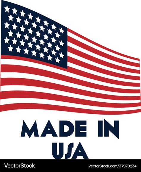 Made in usa flag Royalty Free Vector Image - VectorStock