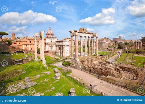 Roman Forum in Rome stock photo. Image of arch, ruins - 114852020