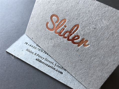 Rose gold foil printed business cards and stationery printing
