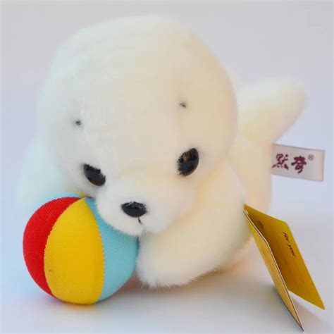 small cute plush high quality seal toy plush white seal with a ...