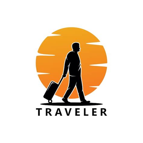 Premium Vector | Traveler logo template design vector emblem design concept creative symbol icon