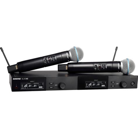 Shure SLXD24D/B58 Dual Wireless Vocal Microphone System with BETA 58 Band H55 | Musician's Friend