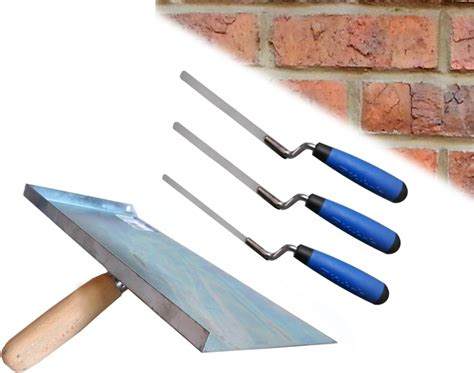 Pointing Brickwork Hawk & Finger Trowels Set, Jointing Brick Gaps Fill Fix Repair Tools DIY ...