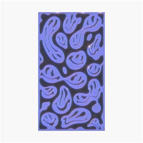 "Trippy Blue Smiley Faces" Photographic Print for Sale by danimora ...