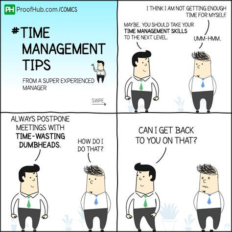 Time Management Tips By A Super Experienced Manager Comic Strip