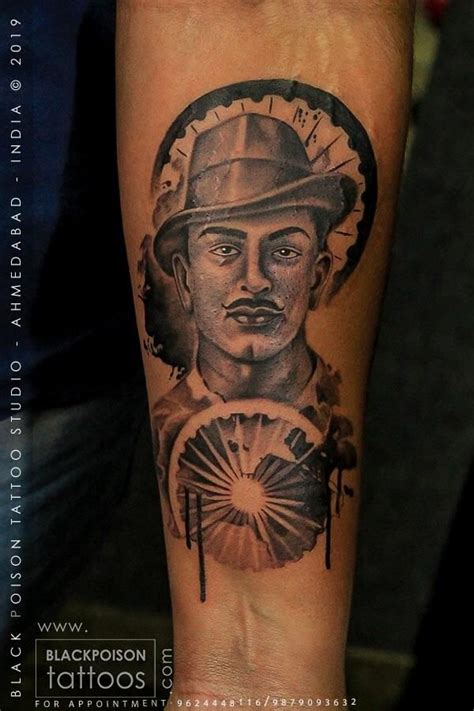 Bhagat Singh Tattoo Best Tattoo Studio in India Black Poison Tattoos