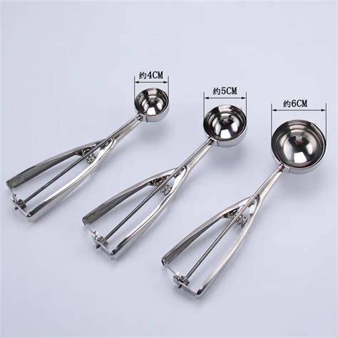 Ice Cream Scoop Set Of 3,Stainless Steel Ice Cream Scoop Include Small ...