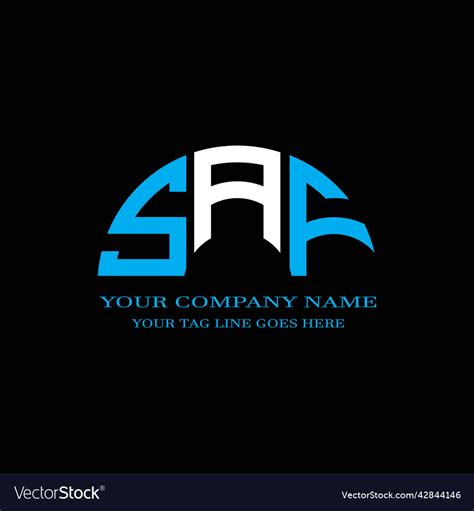 Saf letter logo creative design with graphic Vector Image