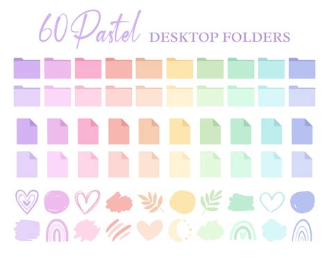 Desktop Folder Icons Pastel Desktop Icons Macbook Folder - Etsy Australia