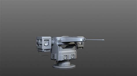 Rigged Automatic Sentry Gun 3D model animated rigged | CGTrader