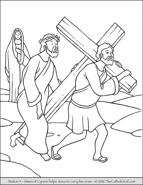 Stations of the Cross Coloring Pages - The Catholic Kid