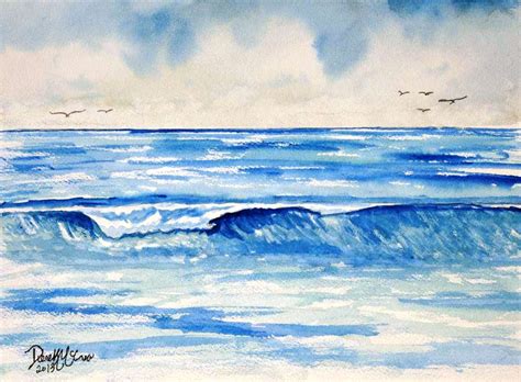 Watercolor Paintings - Art by Derek McCrea: Waves